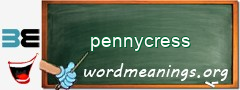WordMeaning blackboard for pennycress